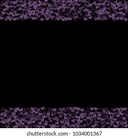 Heart purple pattern which consists of isolated elements. Modern style with beautiful elements in heart paper. Can be used as print, wallpaper, cards, valentine cards, logo, background and etc.