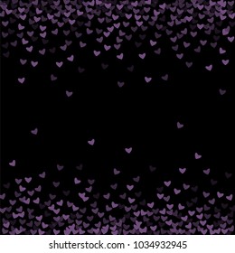 Heart purple pattern which consists of isolated elements. Modern style with beautiful elements in heart paper. Can be used as print, wallpaper, cards, valentine cards, logo, background and etc.