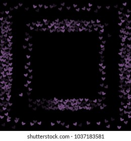 Heart purple pattern which consists of isolated elements. Modern style with beautiful elements in heart paper. Can be used as print, wallpaper, cards, valentine cards, logo, background and etc.
