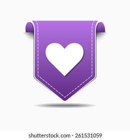 Heart Purple Vector Icon Design