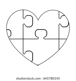 Heart with puzzle icon