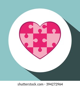 heart Puzzle icon design
