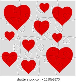 heart puzzle with a picture of the heart