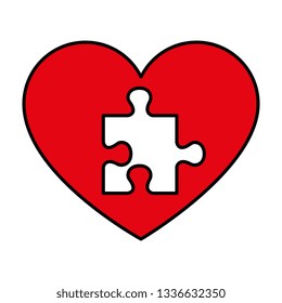 heart with puzzle pieces