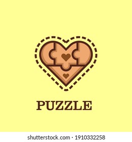 Heart Puzzle Vector Illustration Design