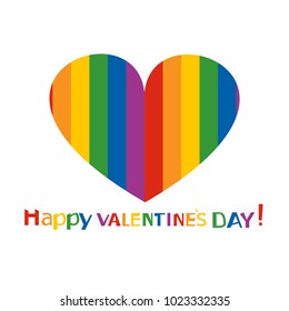 heart in rainbow colors for St. Valentine's Day