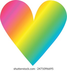 Herzregenbogen Illustration Vektorgrafik Asset Pride Icon illustrative Symbol Liebe und Gleichheit