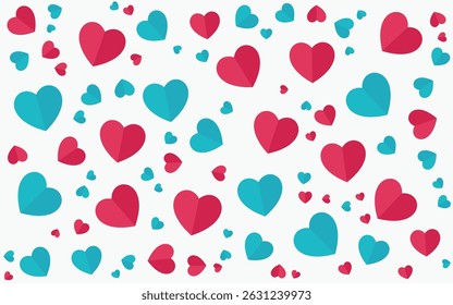 Elementos decorativos aleatórios do coração, forma do coração do conjunto de vetores, amantes no dia dos namorados, forma do coração do amor.