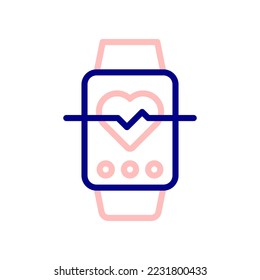Heart rate bracelet icon. measure user health.