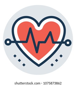 
Heart with heart rate, cardiogram concept
