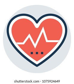 
Heart with heart rate, cardiogram concept

