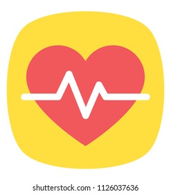 Heart with heart rate, cardiogram concept