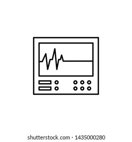 heart rate, death outline icon. detailed set of death illustrations icons. can be used for web, logo, mobile app, UI, UX