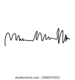 heart rate doodle line symbol