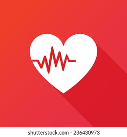 Heart Rate flat icon 