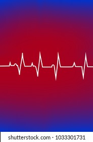 
Heart rate graphic. Vector illustration. (Electrocardiogram or ECG) set