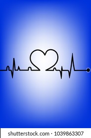 
Heart rate graphic. Vector illustration. (Electrocardiogram or ECG) 