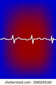 
Heart rate graphic. Vector illustration. (Electrocardiogram or ECG) set