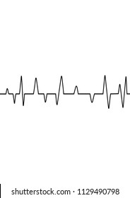 Heart rate graphic. Vector illustration. (Electrocardiogram or ECG) 