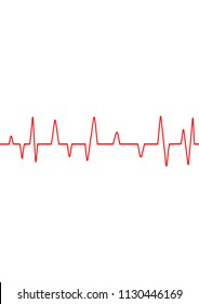 Heart Rate Graphic Vector Illustration Electrocardiogram Stock Vector ...