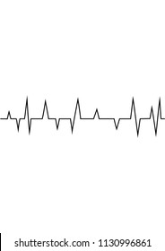 
Heart rate graphic. Vector illustration. (Electrocardiogram or ECG)