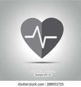 Heart rate icon concept