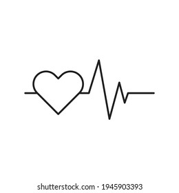 Heart rate icon design isolated on white background