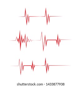Heart Rate icon design vector template