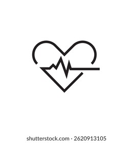 heart rate icon editable outline stroke vector eps