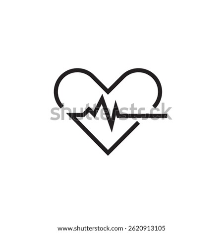 heart rate icon editable outline stroke vector eps