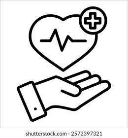 Heart Rate Icon Element For Design