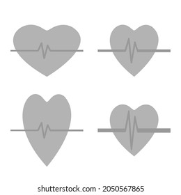 heart rate icon, heartbeat, vector illustration