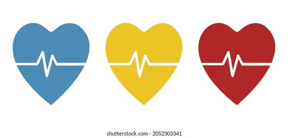 heart rate icon, heartbeat, vector illustration
