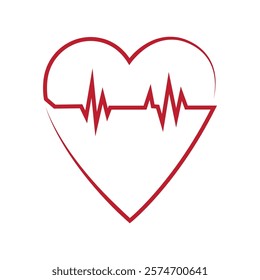 heart rate icon illustration design template