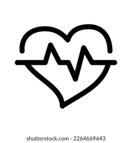 heart rate icon or logo isolated sign symbol vector illustration - high quality black style vector icons
