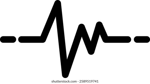 Heart rate icon. monitor art vector icon for medical applications and websites. black design. isolated.  Replaceable vector design.
