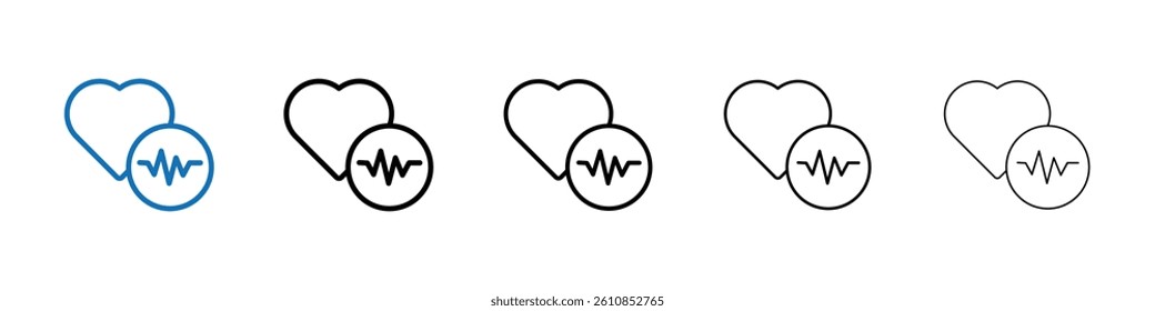 heart rate icon Outline vector logo for web ui