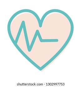 heart rate icon vector