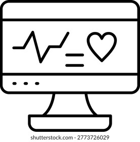Heart Rate Icon Vector Element line icon design vector icons