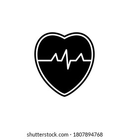 Heart rate icon vector illustration. Trendy style isolated vector icon.