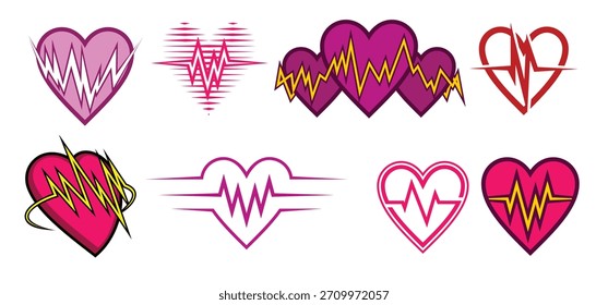 Icono de frecuencia cardíaca Ilustración vectorial