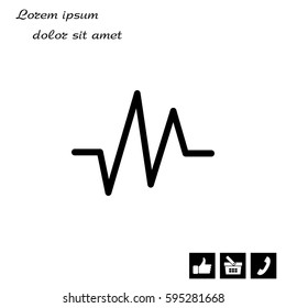 heart rate icon. vector illustration