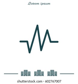 heart rate icon. vector illustration