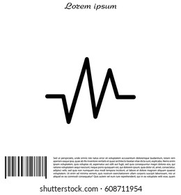 heart rate icon. vector illustration