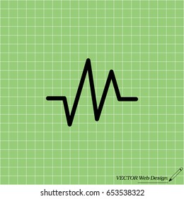 heart rate icon. vector illustration