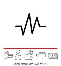 heart rate icon. vector illustration
