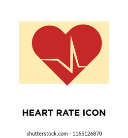 Heart rate icon vector isolated on white background, Heart rate transparent sign , insurance symbols
