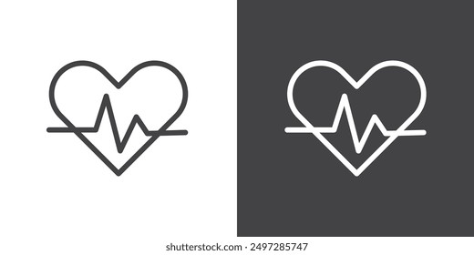 Heart rate icon vector logo set collection for web app ui