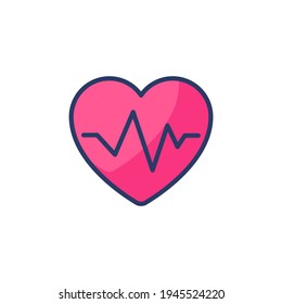 Heart Rate icon in vector. Logotype