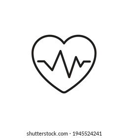 Heart Rate icon in vector. Logotype